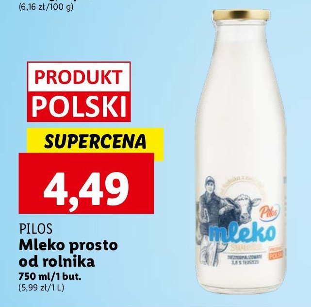 Mleko prosto od rolnika Pilos promocja