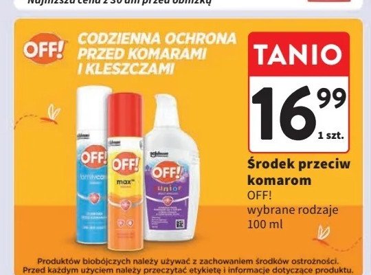 呕el przeciw komarom OFF! FAMILY CARE SMOOTH & DRY promocja