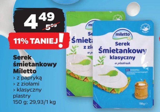 Serek śmietankowy z papryką Miletto promocja