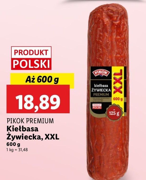Kiełbasa żywiecka premium xxl Pikok premium promocja