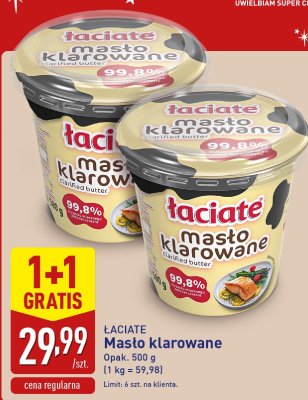 Masło klarowane ŁACIATE promocja w Aldi