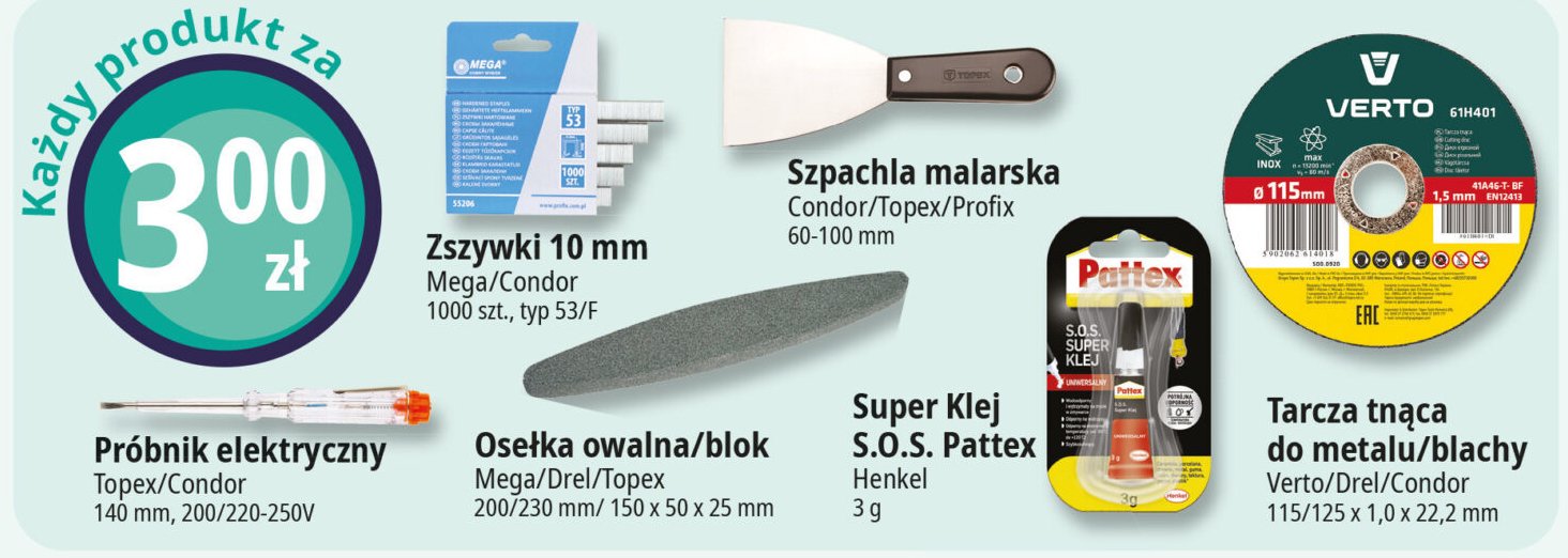 Tarcza do ci臋cia metalu 艣r. 115 mm Condor promocja
