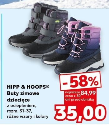 Buty zimowe dziecięce Hipp & Hoops promocja w Kaufland