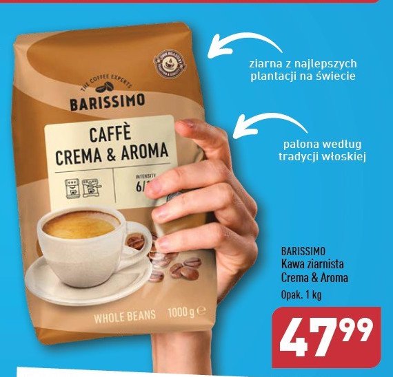 Kawa Barissimo caffe crema&aroma promocja w Aldi