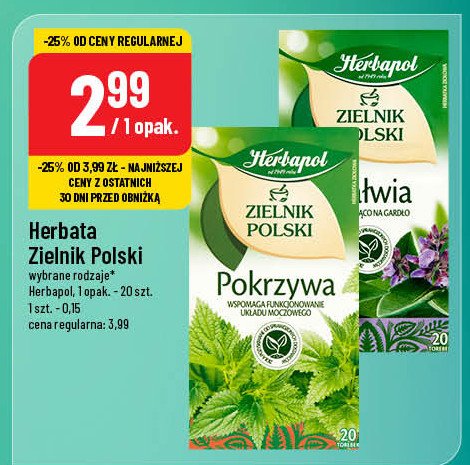 Herbatka szałwia Herbapol zielnik polski promocja