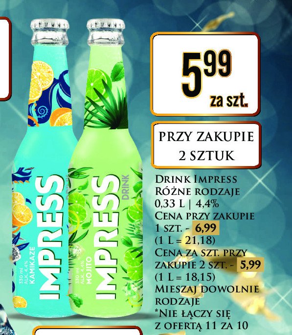 Drink kamikaze Sobieski impress promocja