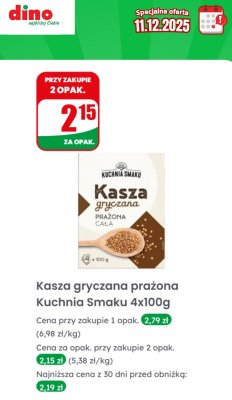 Kasza gryczana prażona Kuchnia Smaku promocja w Dino