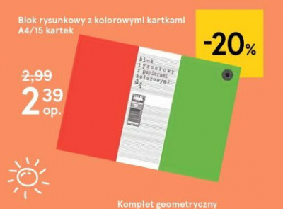Blok rysunkowy a4/15 promocja