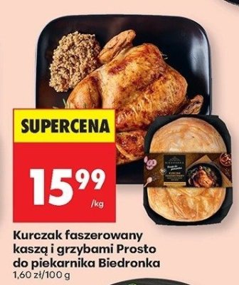 Kurczak faszerowany kaszą i grzybami Prosto do piekarnika  promocja w Biedronka