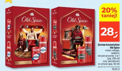 Zestaw kosmetyków Old Spice różne rodzaje, żel pod prysznic 3 w 1 (poj. 250 ml) oraz dezodorant w sztyfcie (poj. 50 ml) promocja w Dealz