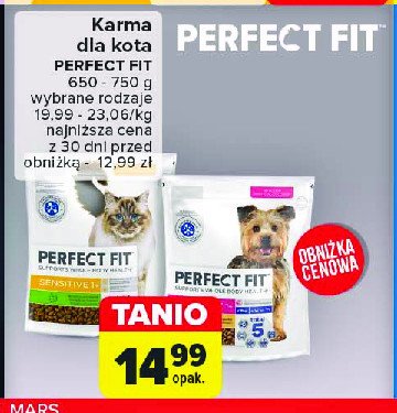 Karma dla psa adult 1+ >10 kg Perfect fit promocja