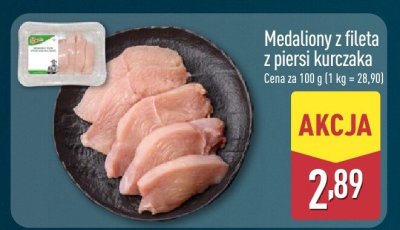 Medaliony z fileta z piersi kurczaka promocja w Aldi