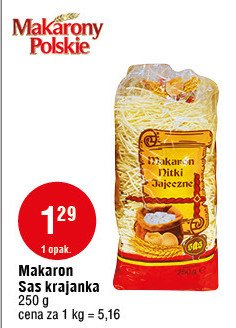 Makaron 2-jajeczny krajanka SAS promocja