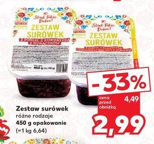 Zestaw surówek z porem z kukurydzą z buraczków K-classic stąd takie dobre! promocja w Kaufland