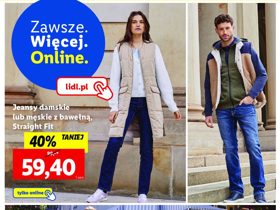 Jeansy modern straight rozm. 36- 44 Esmara promocja