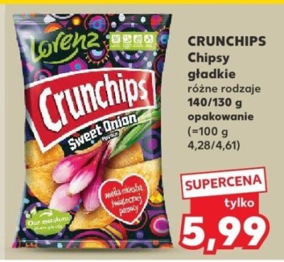 Chipsy gładkie różne rodzaje  promocja w Kaufland
