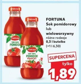 Sok 100% wielowarzywny Fortuna promocja