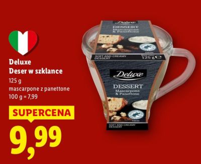 Deser w szklance mascarpone z panettone promocja w Lidl