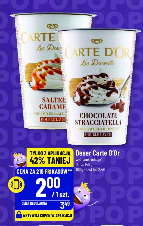 Lody salted caramel Algida carte d'or les desserts promocja