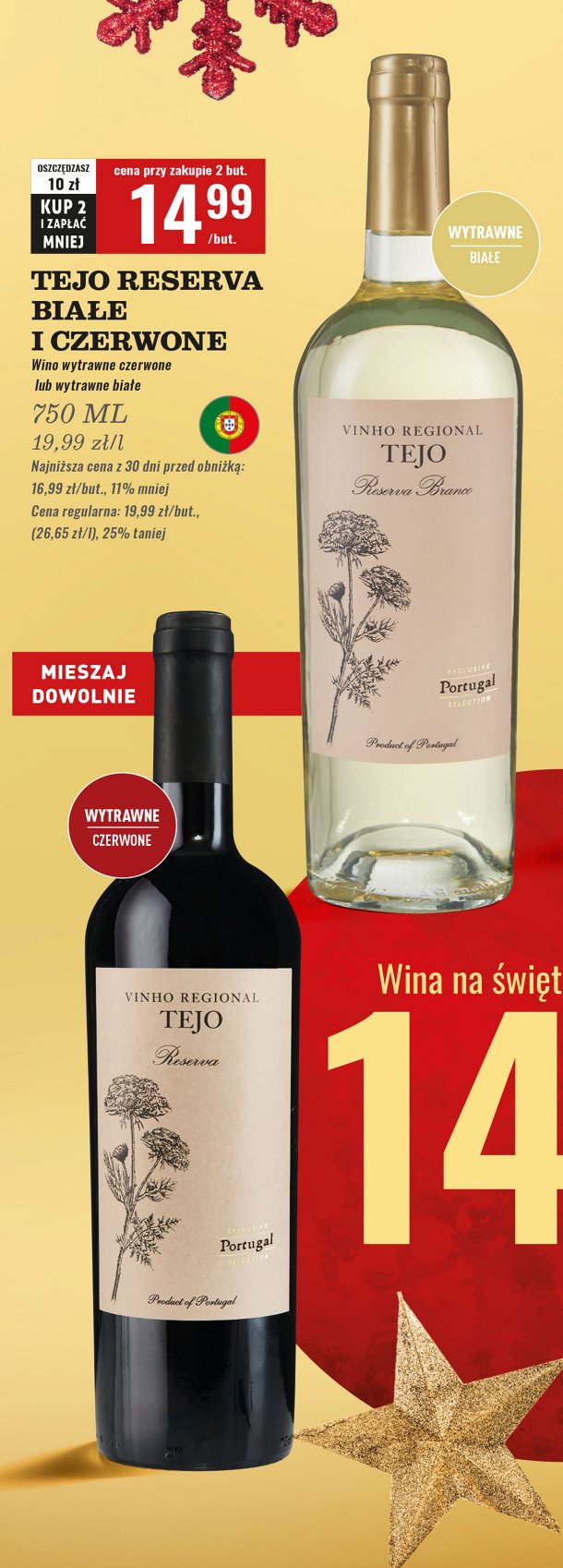 Wino TEJO RESERVA BIANCO promocja