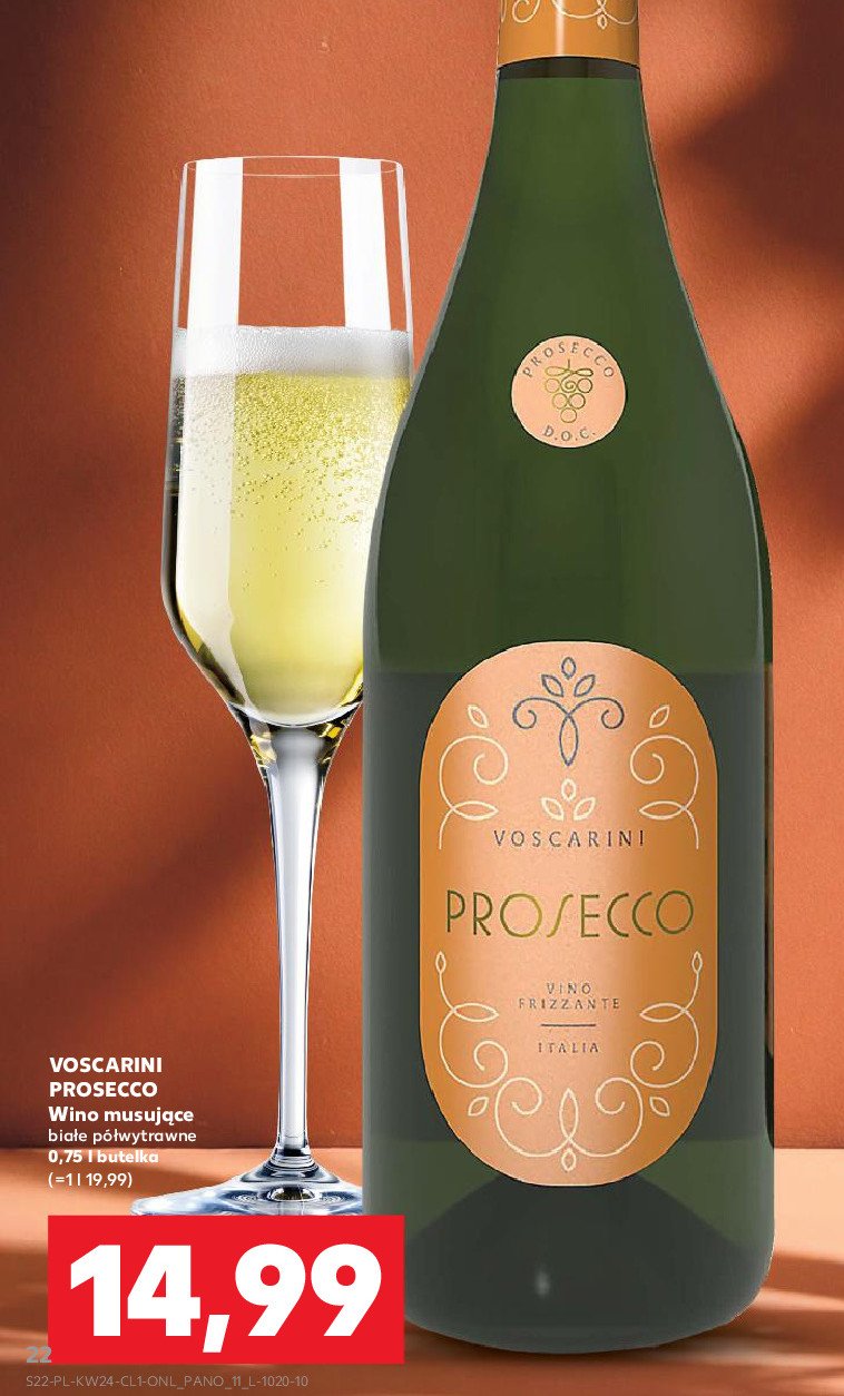 Wino PROSECCO FRIZZANTE promocja w Kaufland