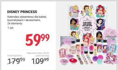 Kalendarz adwentowy dla kobiet, z kosmetykami i akcesoriami promocja w Rossmann