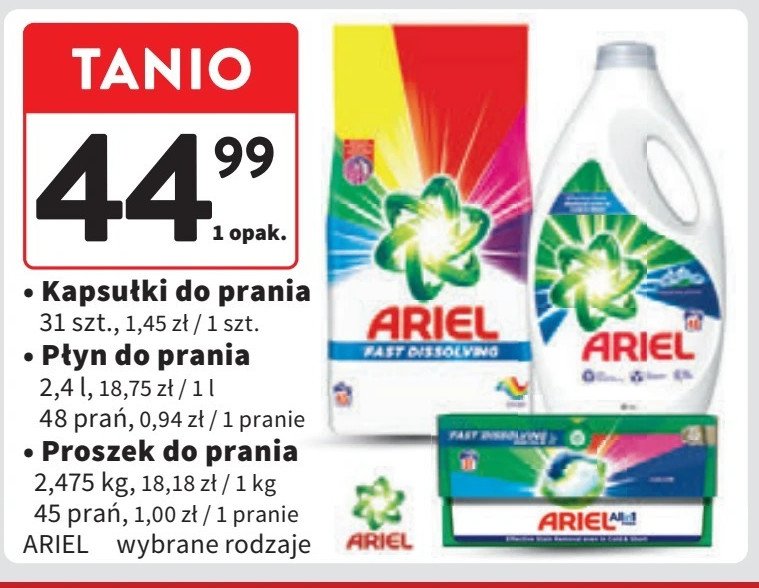 Proszek do prania Ariel promocja w Intermarche