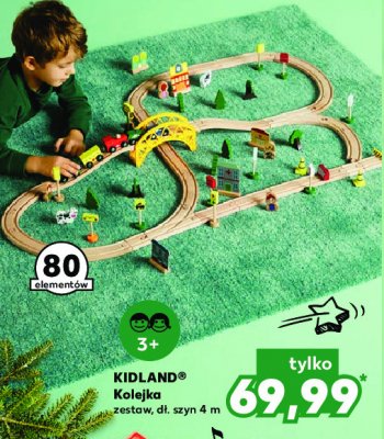 Kolejka drewniana 80 element贸w Kidland promocja