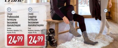Legginsy termiczne bezszwowe CRANE damskie/męskie promocja w Aldi