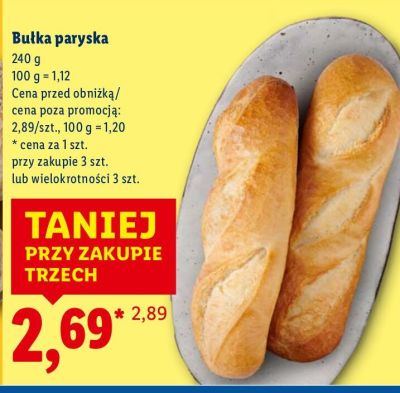 Bułka paryska promocja w Lidl