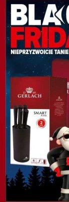 Zestaw 5 noży kuchennych w bloku SMART GERLACH promocja w Carrefour