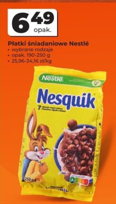 Płatki śniadaniowe Nestlé Nesquik - wybrane rodzaje promocja w Odido