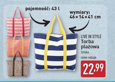 Torba plażowa Live in style promocja