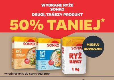 Wszystkie ryże Sonko DRUGI -50% promocja w Netto