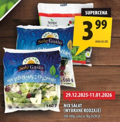 Mix sałat wybrane rodzaje Sole Gusto promocja w Arhelan