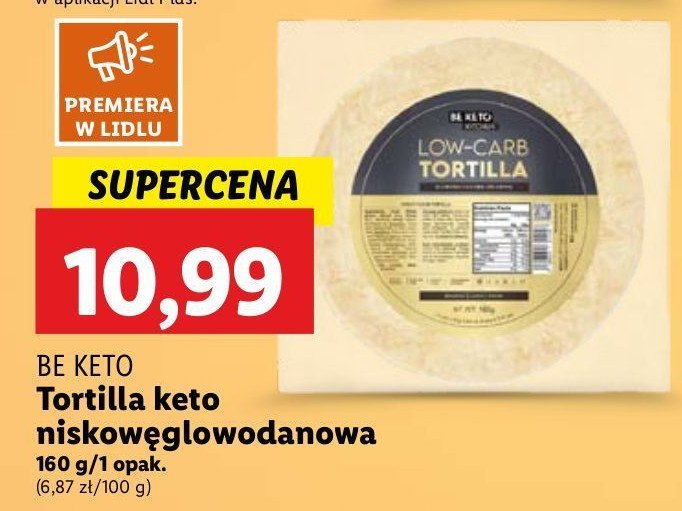 Tortilla keto Be keto kitchen promocja w Lidl