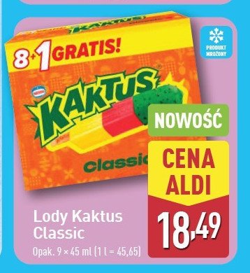 Lody cytrynowo-truskawkowe Nestle kaktus promocja w Aldi