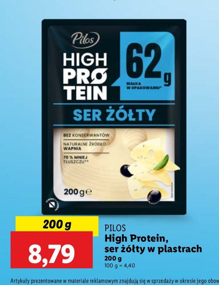 Ser żółty wysokobiałkowy PILOS HIGH PROTEIN promocja