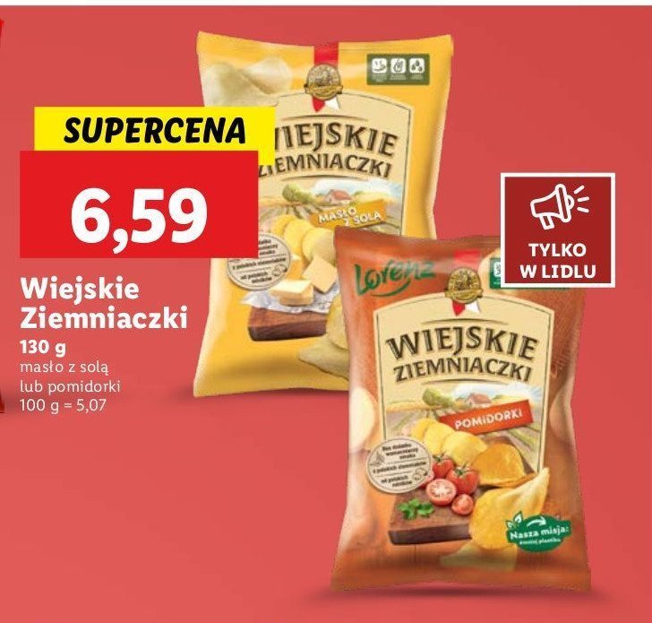 Chipsy masło z solą Lorenz wiejskie ziemniaczki promocja