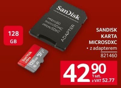 Karta microSDXC SanDisk 128 GB promocja w Selgros