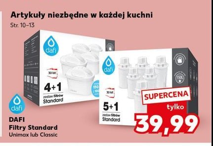 Wkłady filtrujące standard Dafi promocja