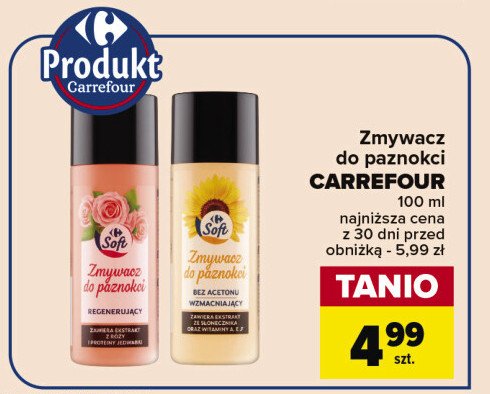 Zmywacz do paznokci regenerujący słonecznik Carrefour promocja
