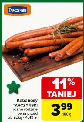 Kabanosy TARCZYŃSKI różne rodzaje promocja w Carrefour Market