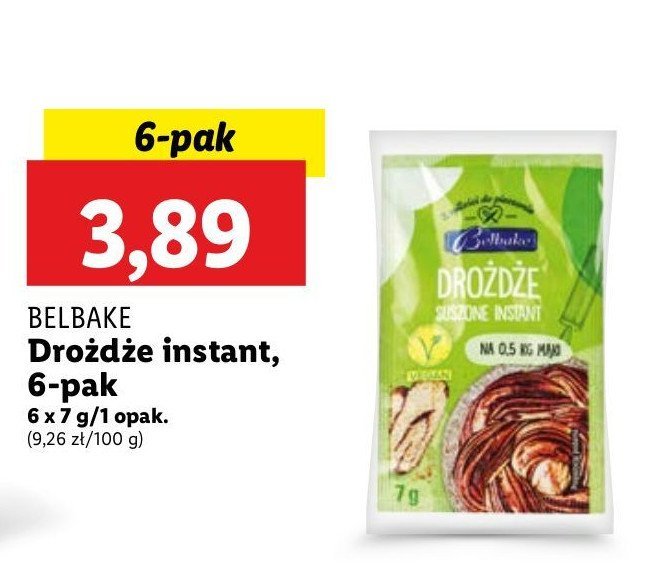 Drożdże instant Belbake promocja