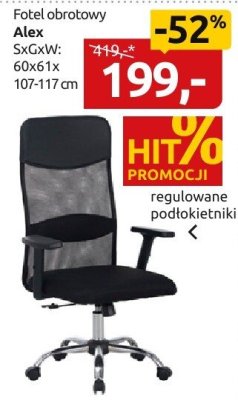 Fotel obrotowy Alex promocja w Black Red White