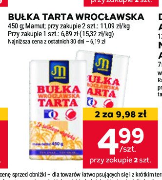 Bułka wrocławska tarta Mamut promocja w Stokrotka