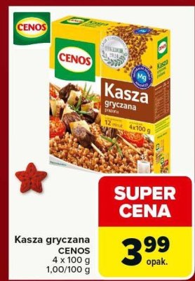 Kasza gryczana CENOS 4x100g promocja w Carrefour