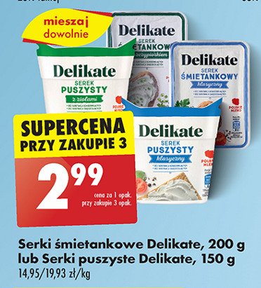 Serek puszysty z ziołami Delikate promocja