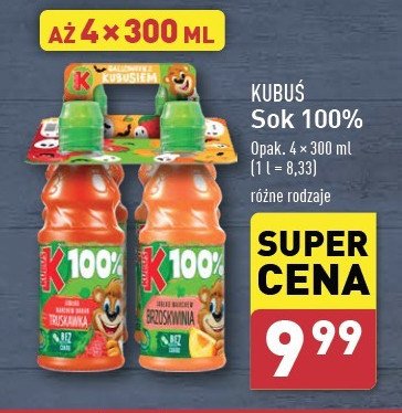 Sok jabłko- truskawka + sok jabłko- brzoskwinia Kubuś 100% sok promocja