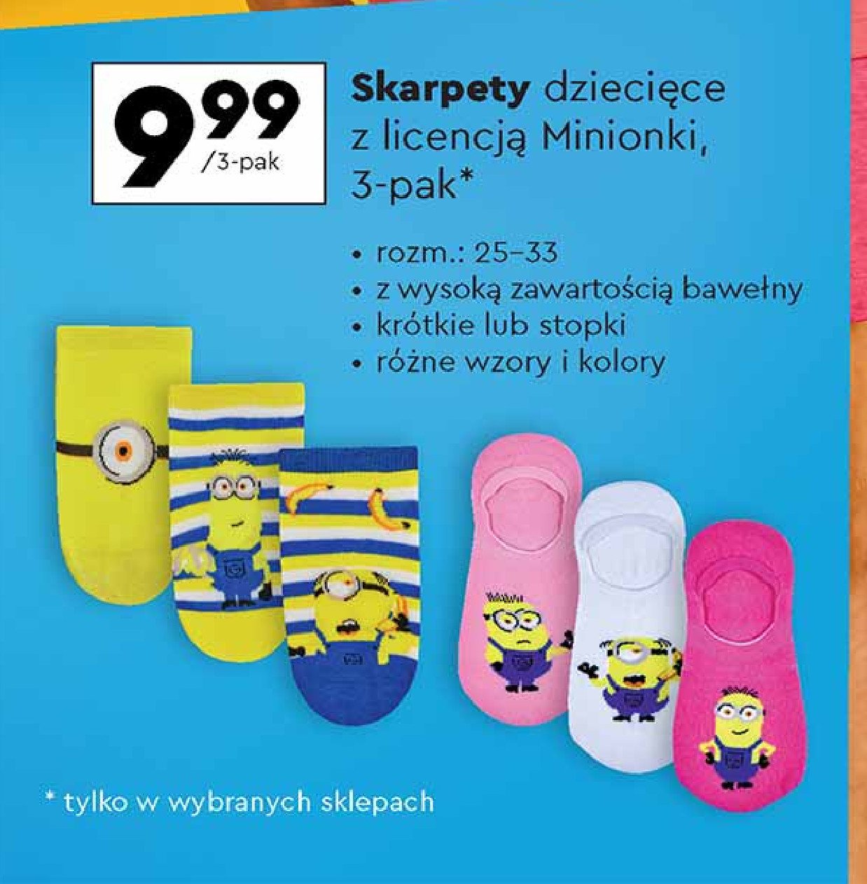 Skarpetki dziecięce minionki promocja